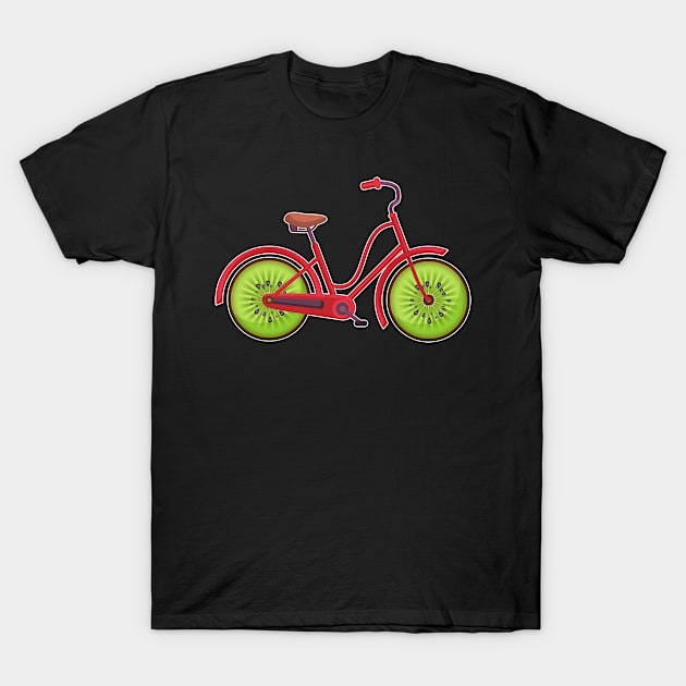 Kiwi Bicycle Bicycles Cyclist Cyclist T-Shirt by Print-Dinner